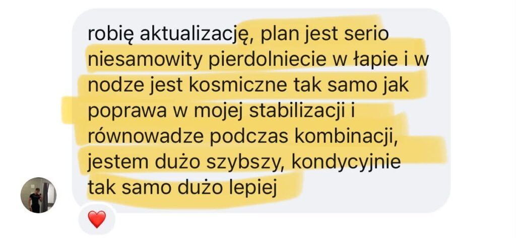 Opinia klienta o planie Striker Dominance 1.0